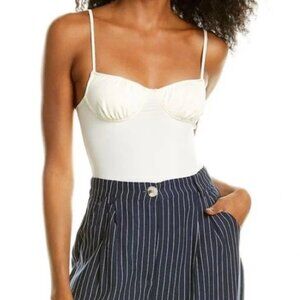 Danielle Berstein by WeWoreWhat cream bodysuit - Size Medium